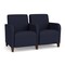 Lesro Siena Lounge Reception 2 Seat Tandem Seating, Walnut, OH Navy Upholstery SN2103 - alternate 1